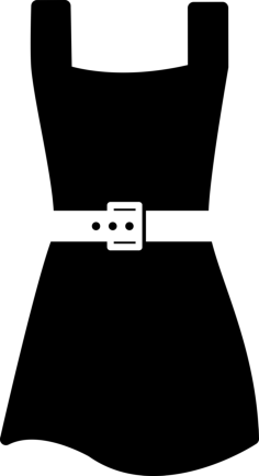 Black Female Dress Icon Svg Vector, Free Vectors File